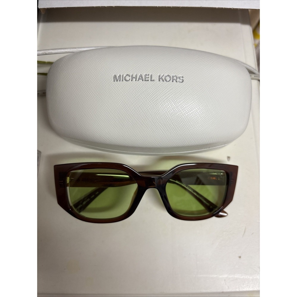NWT Michael Kors Denali Sunglasses – Brown Frame w/ Green‎ Lenses, UV Protection - Picture 3 of 3